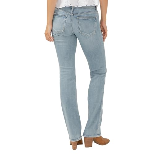 Silver Jeans Co. Women's Britt Low Rise Curvy Fit Slim Bootcut Jeans3
