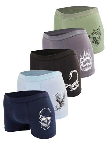 MOR Boxershorts & Unterhosen für Jungen von 2 bis 15 Jahren (5er Pack) - Baumwolle Kinder Unterwäsche Set für Jungs - Jungen Unterhose (DE/NL/SE/PL, Numerisch, 158, 164, Regular, Tätowierungen)