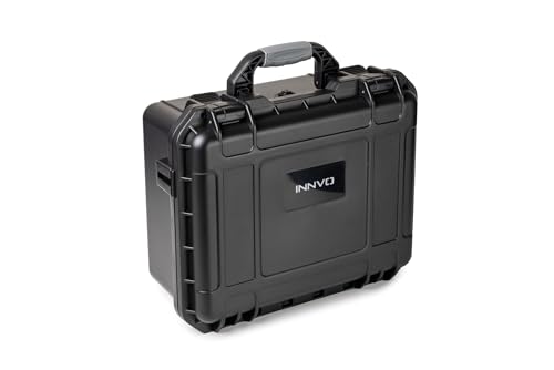 Image of INNVO Drone Case for DJI Air 3S / 3 Fly More Combo Waterproof Hard Shell Shockproof with Strap & Mesh Pocket for Accessories Custom-Foam Solt fits Drone Controller Batteries and Charger 14.2x6.3x11.4