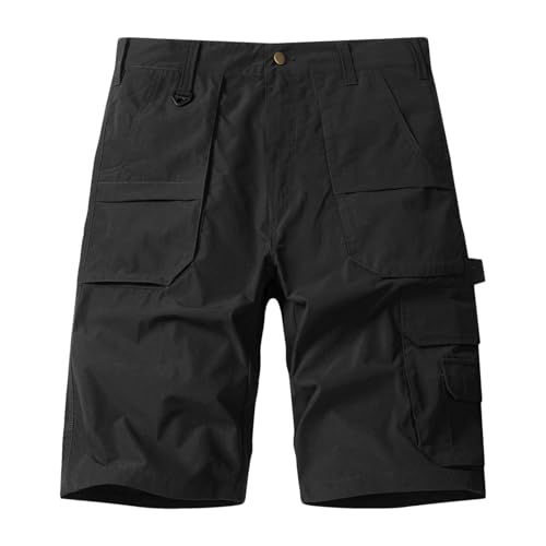 Men's Cargo Pants Workwear Outdoor Hiking Casual Straight Leg Pocket Utility Trousers for Daily Wear