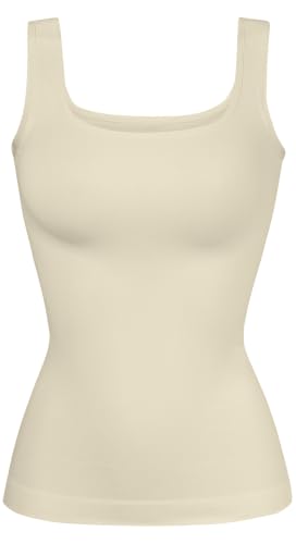 Image of YIOIOIO Womens Shapewear Tank Top Square Neck Tummy Control Compression