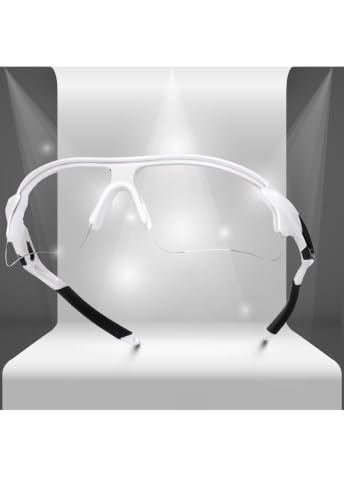 Image of Sports Sunglasses for Men & Women | UV400 Protective Shield Lens | Lightweight Cycling, Running, Driving, Cricket, Fishing & Outdoor Wraparound Sunglasses