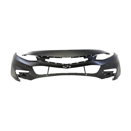 Image of FitParts Compatible with Chevrolet Malibu 2016-2018 Front Bumper Cover | Primed, With Parking Sensor Holes, Hybrid, Ready to Paint, OEM 84042376, GM1000999