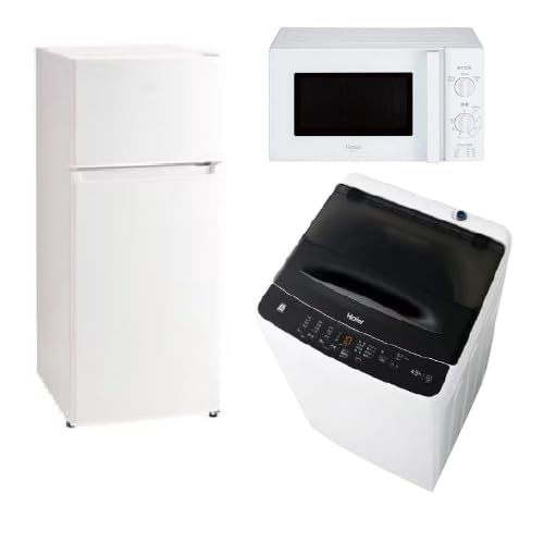 Amazon | 家電セット 一人暮らし 3点セット 冷蔵庫120L+洗濯機4.5kg+ 