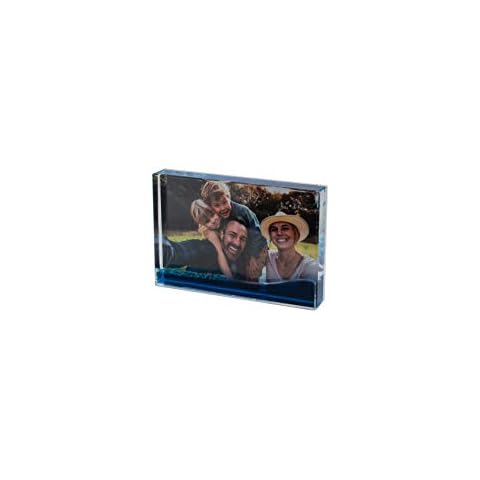 Adventa GBF46-BE Fun, Acrylic, Picture, Photo Frame, Liquid, Blue, Takes 101 x 152mm or 4 x 6 Print Cover