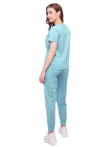 Image of LOTIK Women Jogging Suit Cotton Lycra Solid Top & Payjama Nightsuit & Tracksuit Set