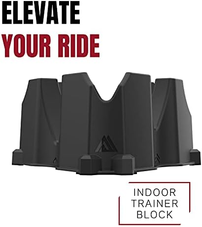 KOM Cycling Indoor Trainer Front Wheel Riser Block - 3 Different Heights Creating The Perfect Block for All Trainers Including Zwift Hub Trainer, Cyclops, Wahoo Kickr, TacX Neo, Kinetic - 1