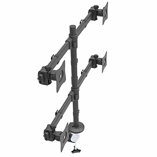Support sur mât réglable en hauteur StarTech.com inclinaison pivotement 4 écrans