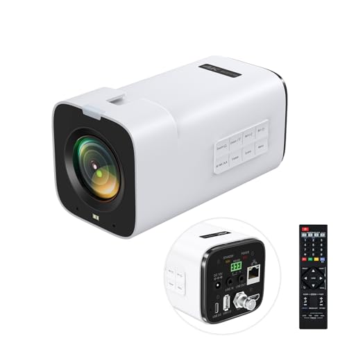TOALLIN 4K 60FPS Box Camera, 20X Optical Zoom, Support PoE/SDI/HDMI/USB,