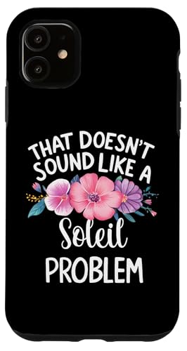 SOLEIL Personalized Cute Flower Girls SOLEIL Name スマホケース iPhone 11 用