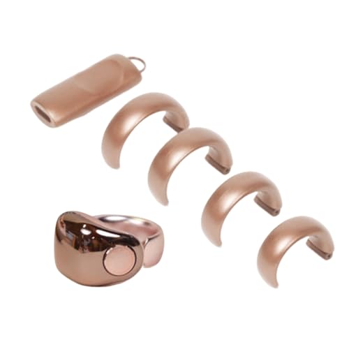 JSGHGDF Tasbih Zikr Smart Ring, Adjustable Ring Finger Counter with Size (16/18/20/22/24mm),APP Support Digital Counter Prayer Reminder Rings, Waterproof 4 Digit Finger Counter (Gold)