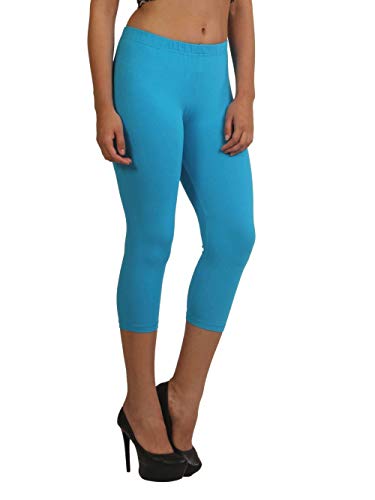 Image of Frenchtrendz Women's Cotton Spandex Stretchable Mid Rise Slim Fit Legging Capris (XS-4XL)