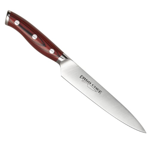 Ergo Chef Crimson Series 6-In Boning Utility Knife - Forged High Carbon X50CrMoV15 German Stainless Steel â€“ G10 Handle