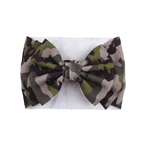 BBTDIN Baby Girls Camo Turban Headband Baby Camouflage Bowknot Baby Camo Hair Bow Headwear BBG81 (A2-Turban)2