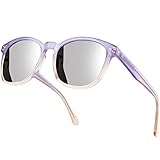 Bircenpro Polarisierte Retro Sonnenbrille für Damen - 100% UV Schutz Klassische Rund Sonnenbrillen Polarisiert für Frauen zum Fahren und Angeln