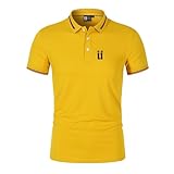 【Design】Ce polo pour hommes adultes présente un col simple et élégant avec une fermeture à trois boutons, des manches avec un design de couleurs contrastées, les sports d'affaires à la mode conviennent, il est facile à assortir avec des jeans, des shorts, des pantalons décontractés pour former une mode quotidienne look, un cadeau parfait pour la famille, les amis ou le petit ami !