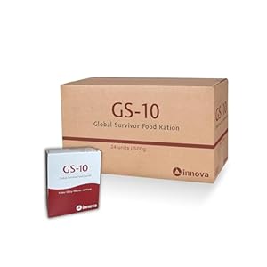 GS-10 MRE Emergency Food Noodvoeding, groot karton, 12 x 500 g, extreem lange houdbare energierepen, noodlevensmiddelen voor survivaluitrusting