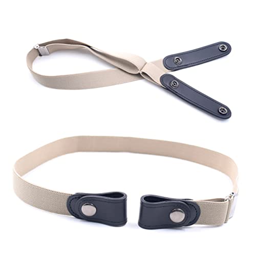 2pcs Elastic Waistband for Men Women Stretch No Buckle Belts for Gym Pants Dress4