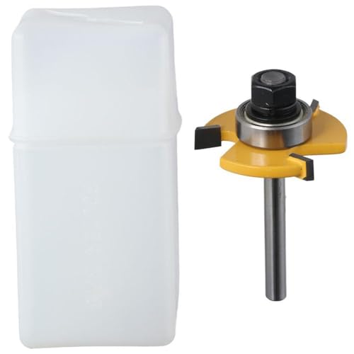 Image of Split Milling Cutter 2pcs Carbon Steel Durable Disassembly T-Shaped Cutter Portable 1 /4 Inch Shank Slot Cutter Router Bit Set