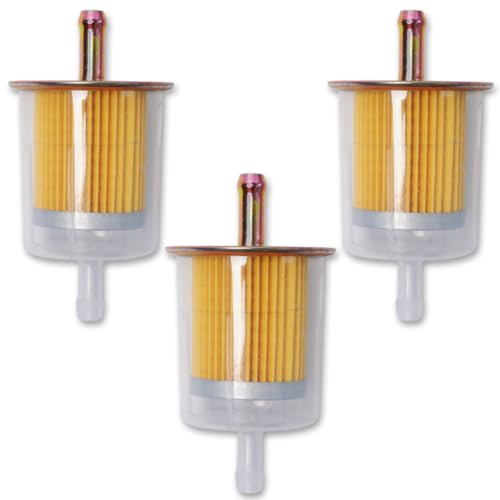 3/8 inch Universal Gas Inline Fuel Filters, Fits Fuel Line and Widely Used for Replacing Fuel Filter of Cars, Motorcycles, Trucks And Gasoline Powered Engines