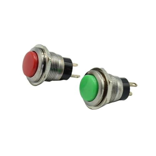 Interrupteur à bouton poussoir vert 12mm résistant pour remplacer vos commandes défectueuses - 2