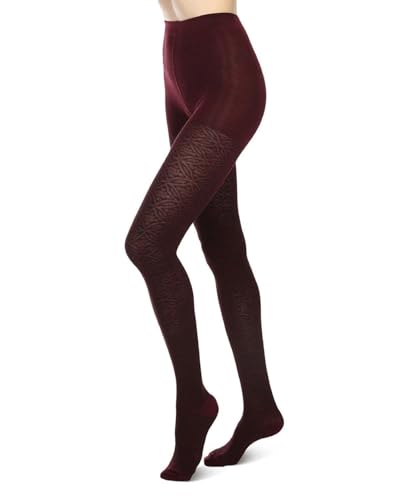 Image of MeMoi Women's Flattering Floral and Circular Pattern Sweater Tights
