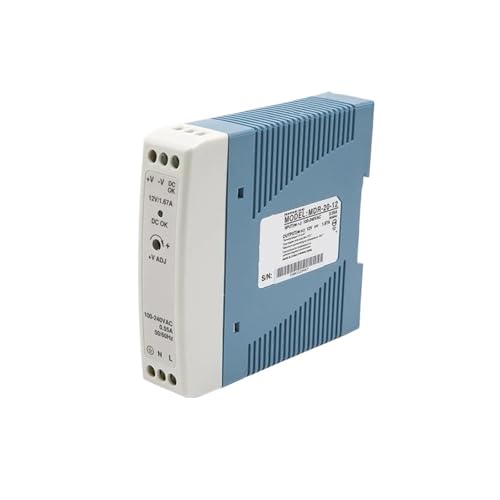 Alimentation sur rail DIN MDR-20 à sortie unique stable
