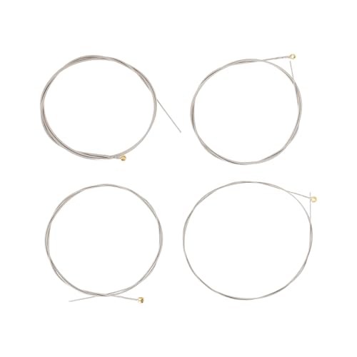 Micro Traders 1 Set 4-String Bass Strings Replacement Part Nickel Plated Steel Electric Bass Guitar Strings with Nanoweb Coating Long Scale Light/Medium Strings .045 .065 .085 .105