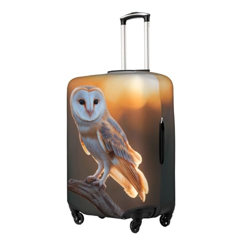 barn owl_ Elastic Travel Luggage Cover Travel Suitcase Protective Cover2