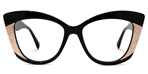 Image of Zeelool Vintage Cat Eye Blue Light Blocking Glasses for Women Amy JGA300178-01 Black