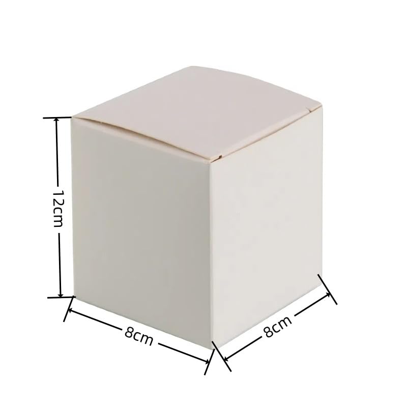 50 Scatole Cartone Bianche Con Coperchio - Per Regali, Bomboniere, 12x12x12 Cm - Foto 8