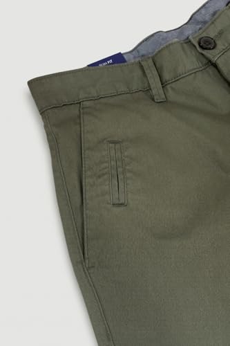 Image of Louis Philippe Men's Slim Fit Cotton Blend Solid Casual Shorts with Stretch
