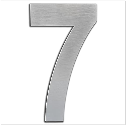 Numéro 7 de maison extérieur en acier inoxydable 20 cm pour portail