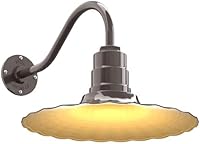 Vista 38 de Steel Lighting Co. Highland Park - Luz de granero Montada en la pared al aire libre Onda radial de 16 pulgadas Brazo recto de 11 pulgadas