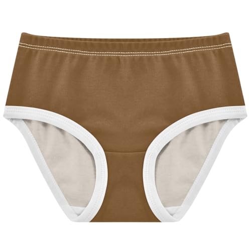 Joisal Sepia Brown Cute Panties Girl Girls Underwear Toddler Cotton Personalized Kids Undies Briefs 2t