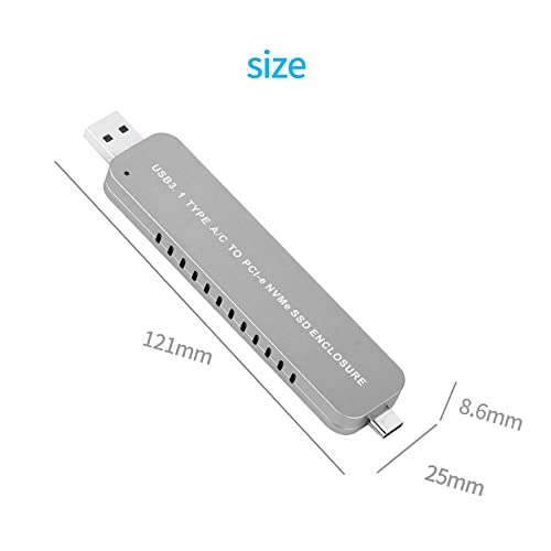 Caja externa USB3.1 a PCI-E para SSD NVME M.2 miniatura 3