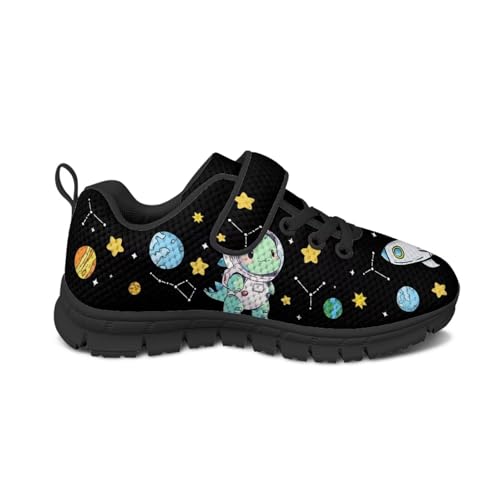 Cartoon Animal Children's Running Shoes Boys Girls Breathable Mesh Shoes Lightweight Athletic Hook-and-Loop Strap Sneakers for Little Kid SizeUS11-152