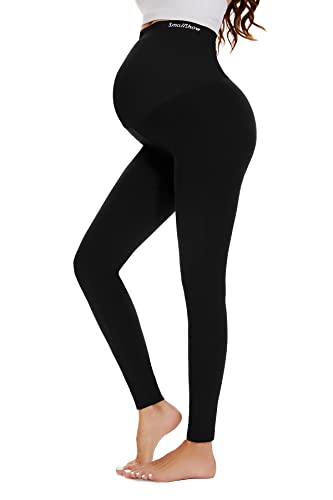 Smallshow Leggins Premaman Donna Lunghi Pantaloni Black L