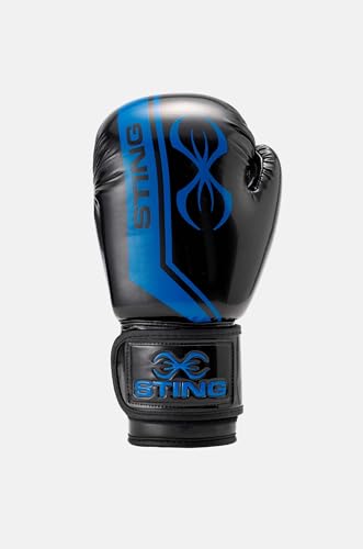 Image of STING Boxing - Armalite Boxing Gloves | for Competition & Training (Black /Blue, 16oz)