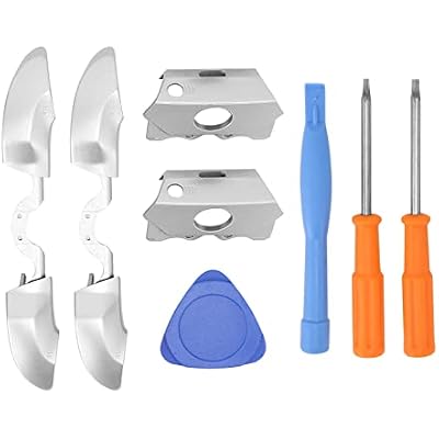 TIKATARER Replacement Bumper for One, Silver Buttons Triggers Parts, Professional Pre Plating Bumper with Compatible Design, Ideal for One Controller with 3.5mm Headphone