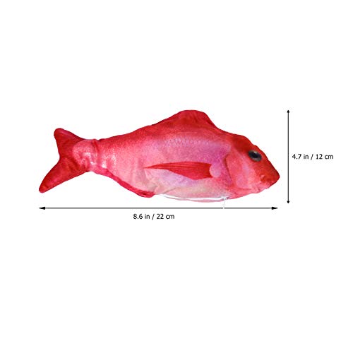 Kisangel Brinquedo de peixe vermelho elétrico em movimento de 30 cm, brinquedo interativo com luz
