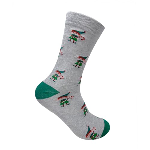 Image of Mint & Oak Printed Christmas Socks For Men, Cotton Crew Colorful Secret Santa Gift Box for Men, Xmas Calf Length Boys Socks With Fun Prints - Gift Box