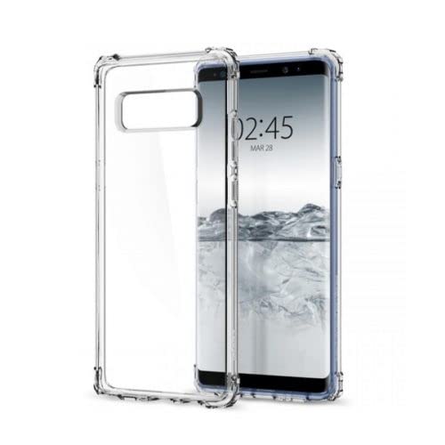 SkyTree Solid Shock Proof Bumper Hybrid Edge to Edge Protective Transparent Back Cover for Samsung Galaxy Note8 / Samsung Galaxy Note 8