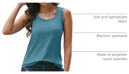 Image of AUTOMET Women's Square Neck Tank Top | Soft Lightweight Sleeveless Shirt, Loose Fit Flowy Summer Basic for Layering, Casual & Workout