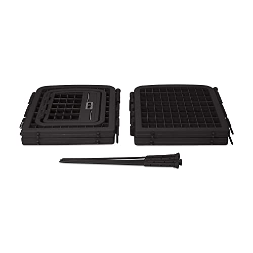 Image of Amazon Basics 8-Panel Octagonal Plastic Pet Pen Fence Enclosure With Gate, 59 x 58 x 28 Inches, Black