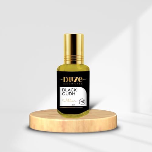 Image of DUZE Black Oudh Attar Perfume Oil 3ml | Strong Long Lasting Alcohol Free Ittar | Rich Deep Oud Fragrance for Men