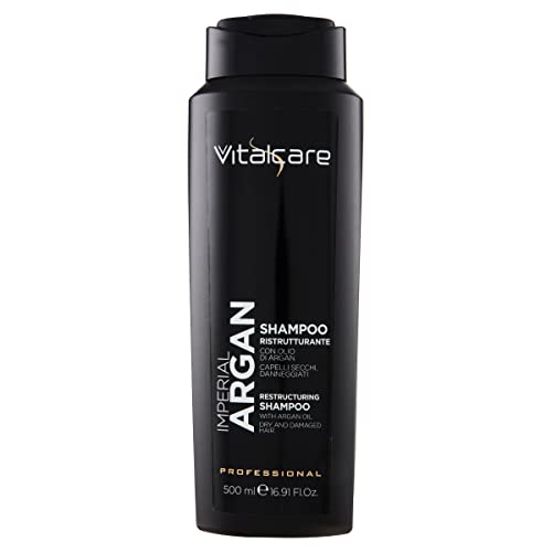 Vitalcare | Imperial Argan - Shampoo Capelli Ristrutturante, per Capelli Secchi e Danneggiati, Shampoo Ristrutturante con Olio d'Argan, 500 ml