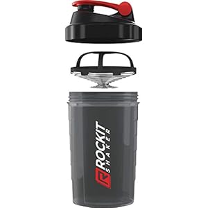 Rockitz Premium Protein Shaker 500 ml – eersteklas mengfunctie met infusiezeef – voor super romige fitness eiwitshakes…