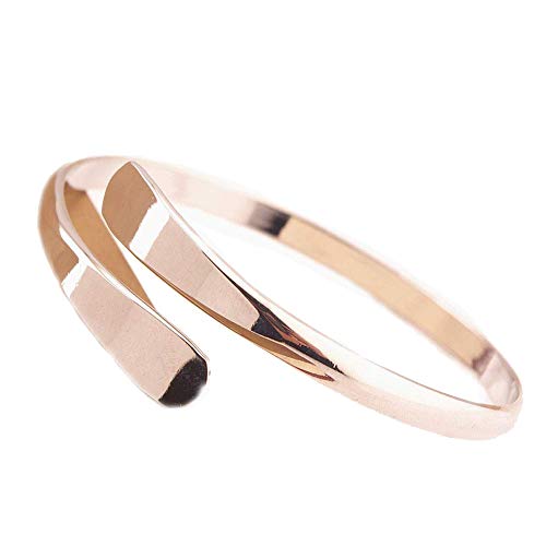 iTemer 1 pieza exquisita moda cobre salvaje apertura ajustable damas pulsera esposa regalo de la madre joyería Plata