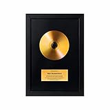 personalisiertes Bild -Goldene Schallplatte- Geschenkidee zum Geburtstag für Männer & Frauen –Geburtstagsgeschenk für sie & ihn, persönliche Widmung
